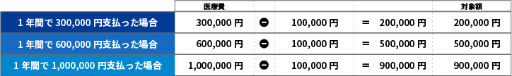 医療費控除の例